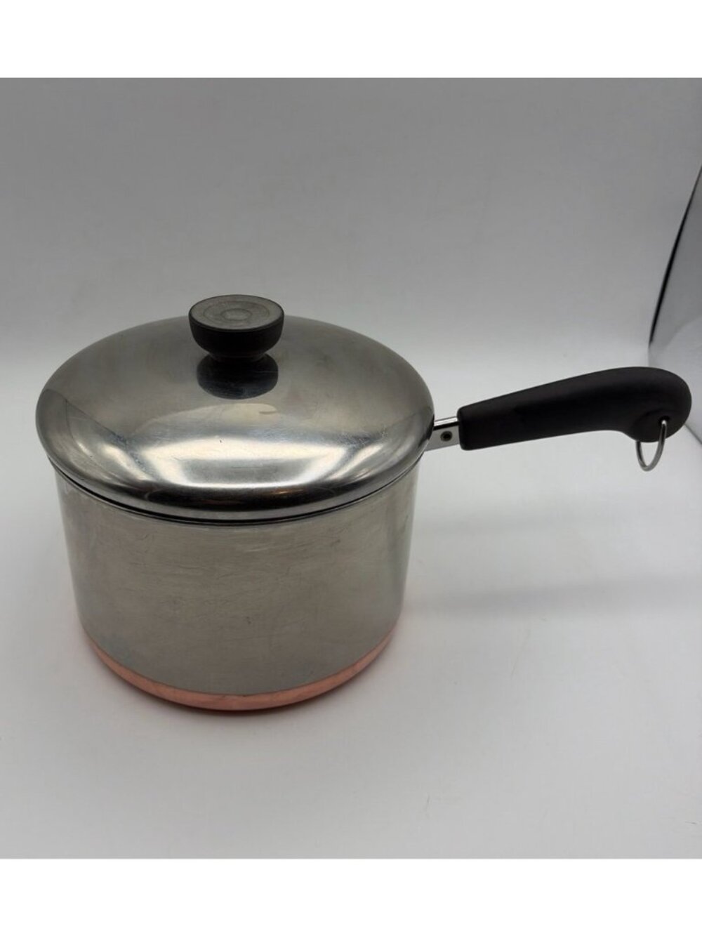 Revere Ware 1801 - 3 Qt Saucepan Stainless Steel Copper Clad Bottom & Lid USA